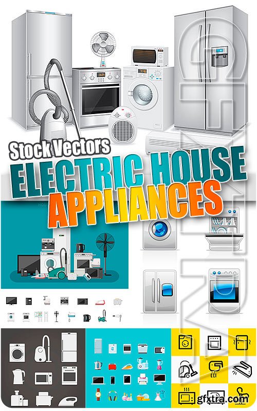 Electric house appliances - Stock Vectors