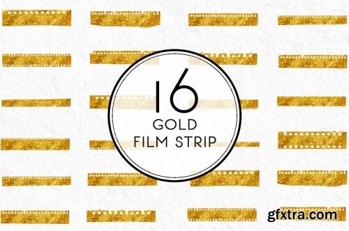 CreativeMarket Gold Film Strip 559752
