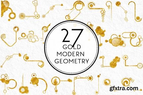 CreativeMarket Gold Modern Geometry 559754