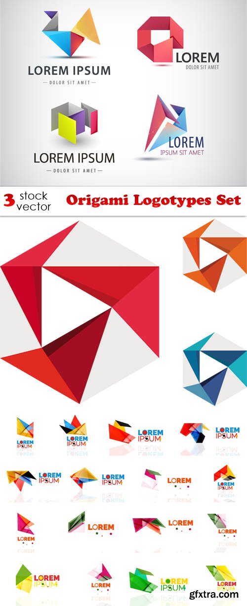 Vectors - Origami Logotypes Set