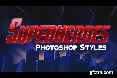 CreativeMarket 10 Photoshop Styles: Superheroes v1 252171