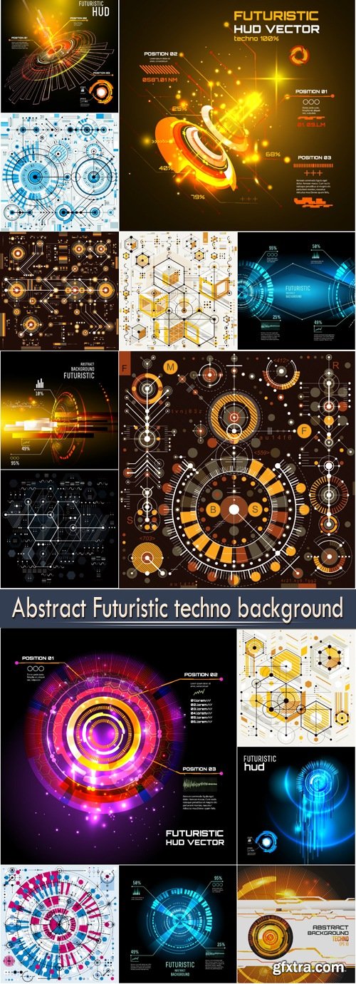 Abstract Futuristic techno background