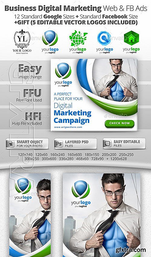 GraphicRiver - Business Digital Marketing Web & Facebook Banners 11403314