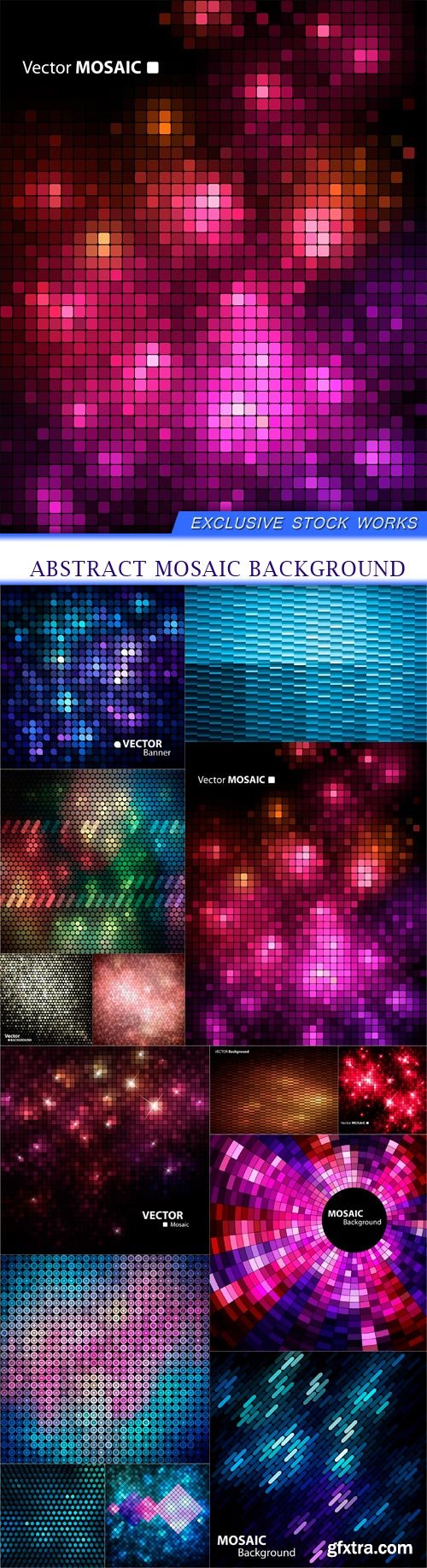 abstract mosaic background 14x EPS