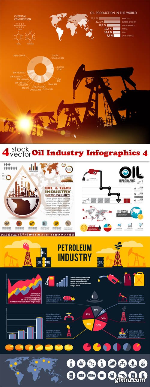 Vectors - Oil Industry Infographics 4