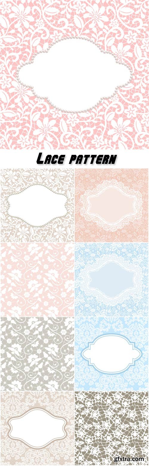 Lace pattern, vector vintage backgrounds