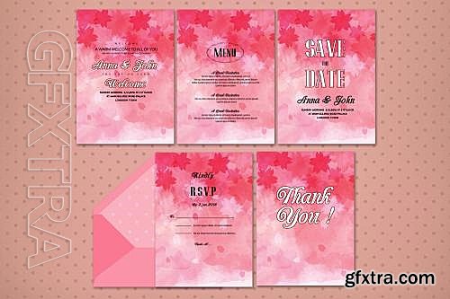 CM - 5 Pages Wedding Invitation Card 610087