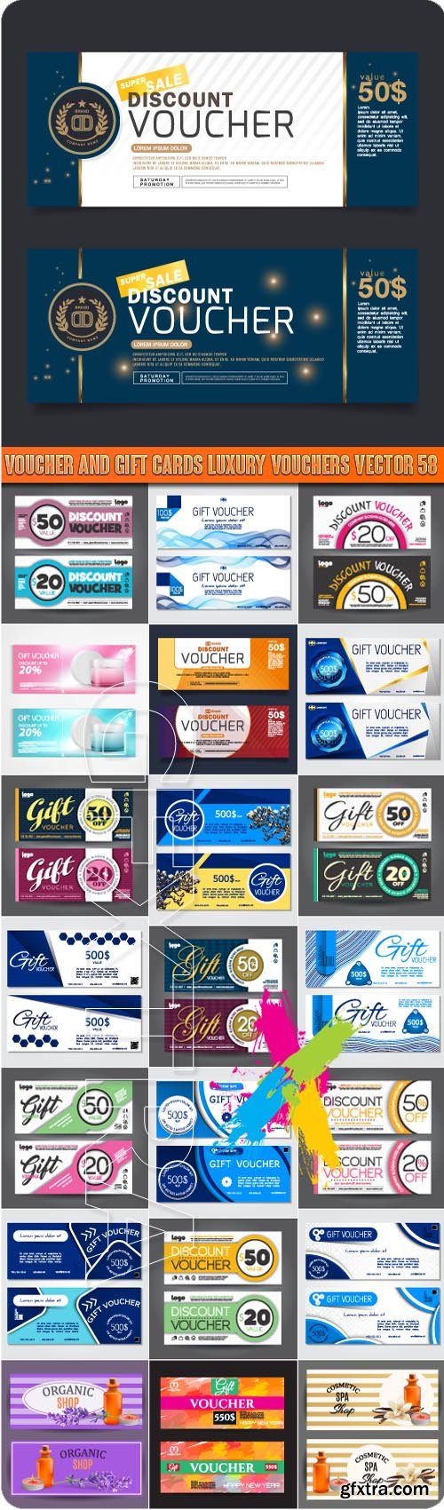 Voucher and gift cards luxury vouchers vector 58
