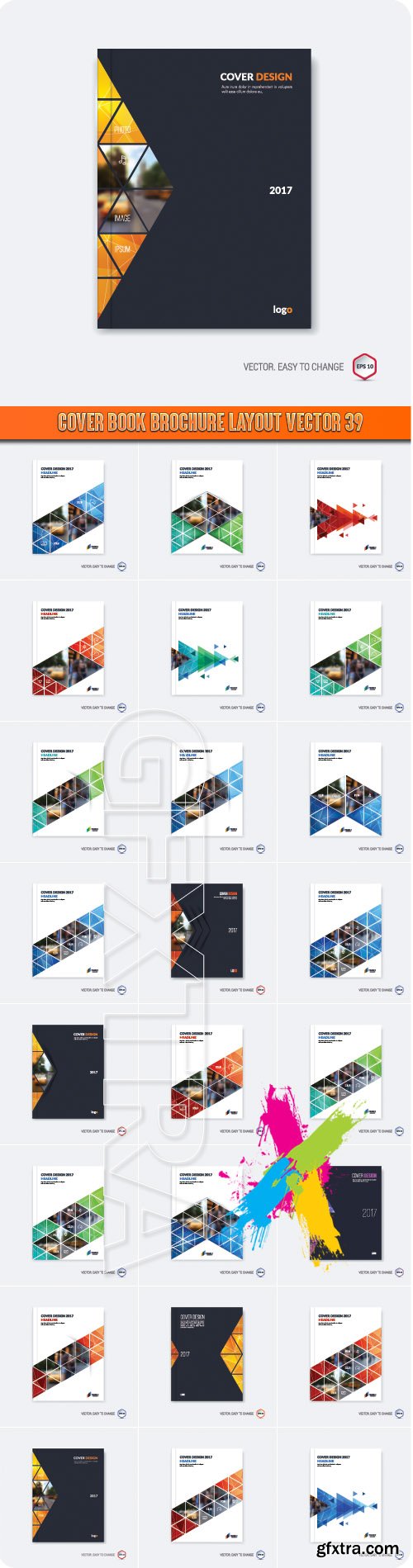 Cover book brochure layout vector 39