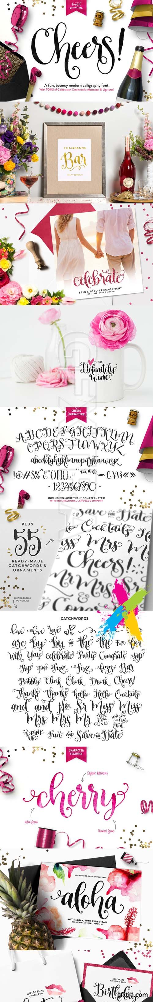 CM - Cheers Font & Graphics Pack