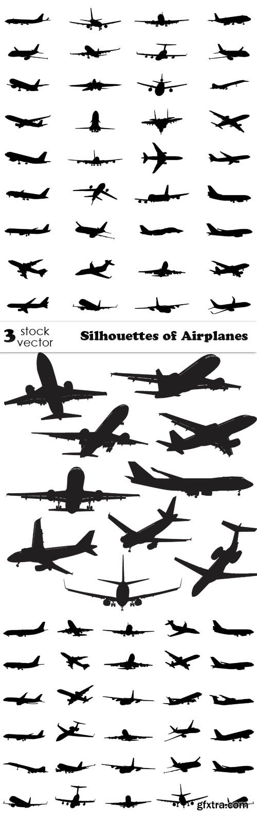 Vectors - Silhouettes of Airplanes