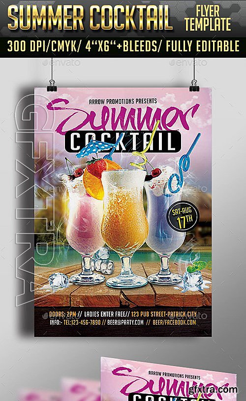 GraphicRiver - Summer Cocktail Flyer 12278272