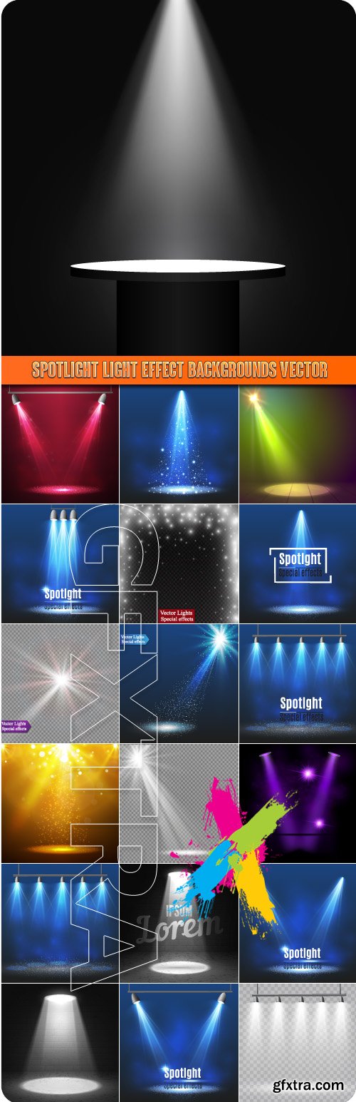 Spotlight Light Special Effect backgrounds vector