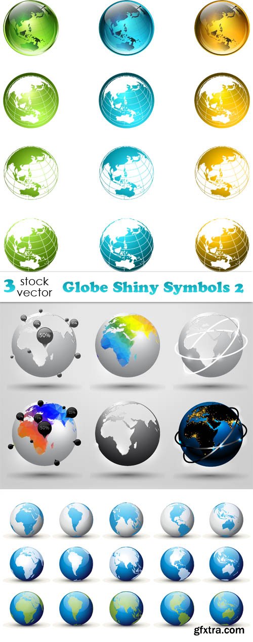 Vectors - Globe Shiny Symbols 2