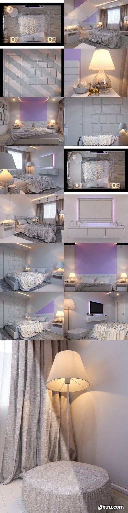 3d rendering of bedroom interior design