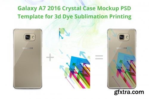 CreativeMarket Galaxy A7 2016 Crystal Case Mock-up 608322