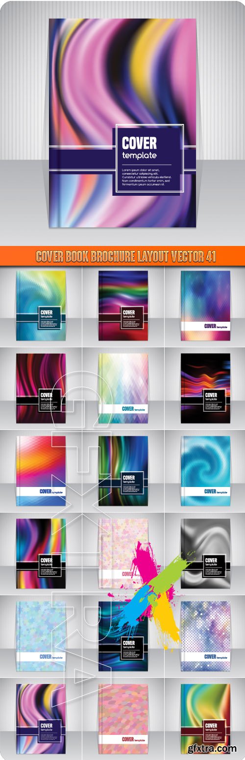 Cover book brochure layout vector 41