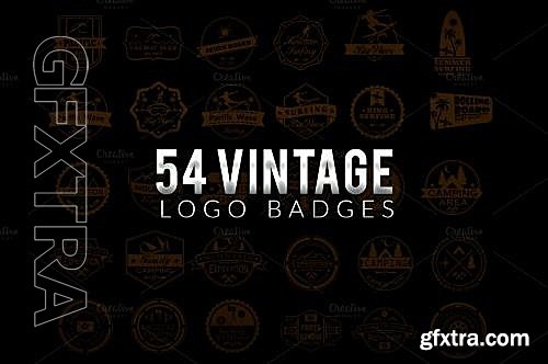 CM - 54 Vintage Logo Badges 626150