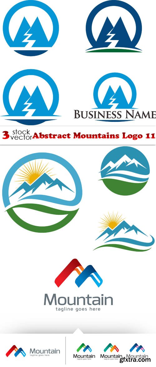 Vectors - Abstract Mountains Logo 11