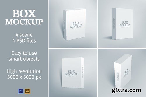 CreativeMarket - Software Packaging Box Mockup 634345