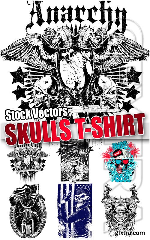 Skulls T-shirts - Stock Vectors