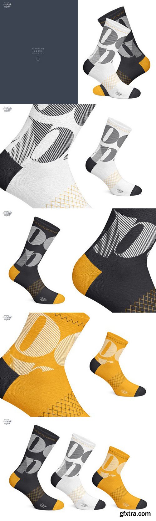 CM - Cycling Socks 3 Types Mockup 637092