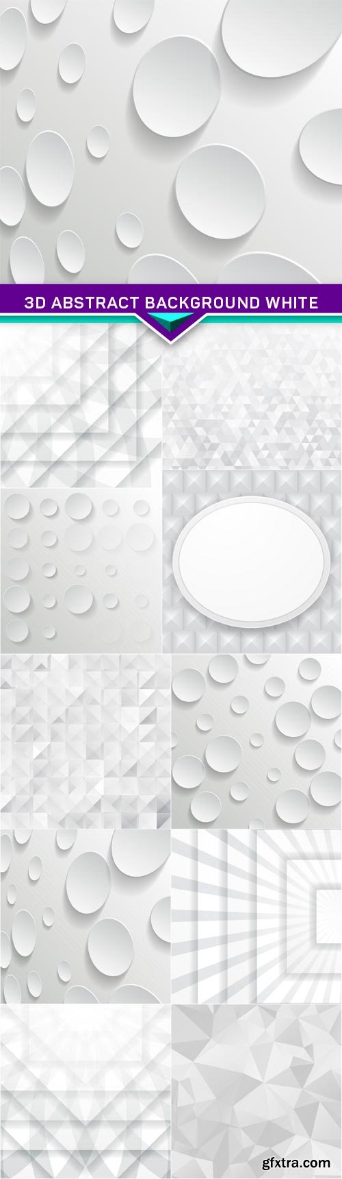 3d abstract background white Part 4 10x EPS