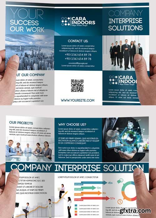 Corporate Premium Tri-Fold PSD Brochure Template