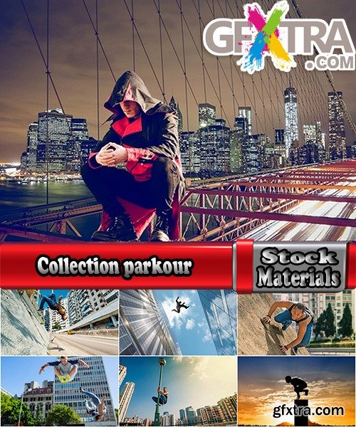 Collection parkour jump to overcome obstacles in the city stunt 25 HQ Jpeg