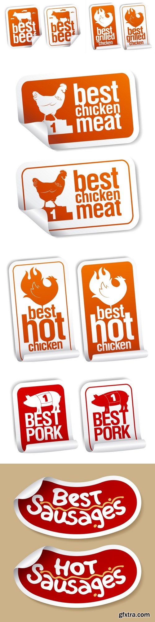 Best chicken meat stickers