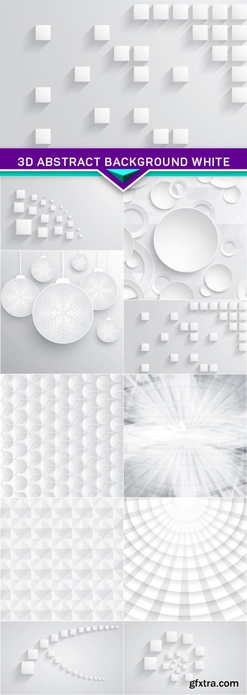 3d abstract background white Part5 10x EPS