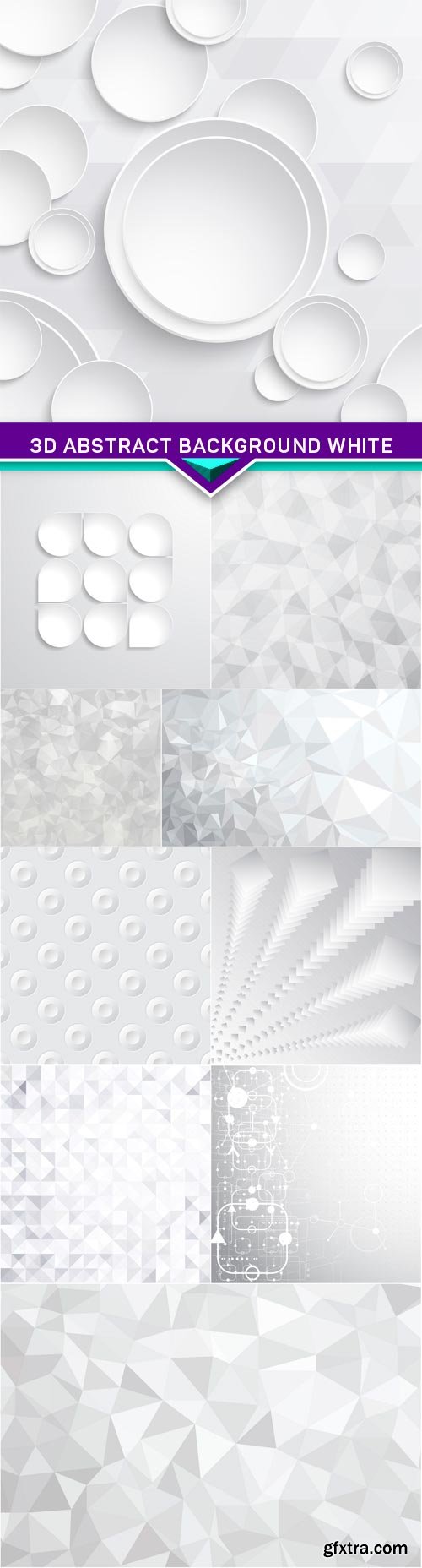 3d abstract background white Part6 10x EPS