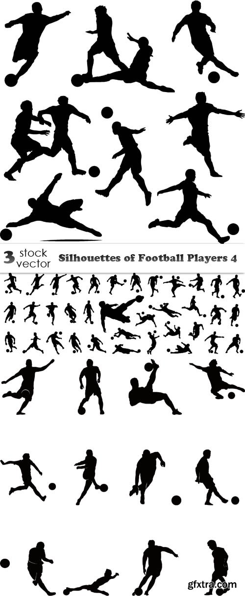 Vectors - Silhouettes of Football Players 4