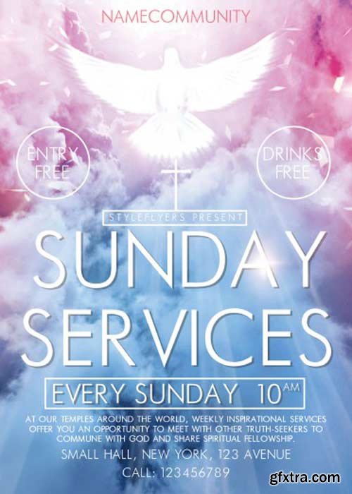 Sunday Services PSD Flyer Template