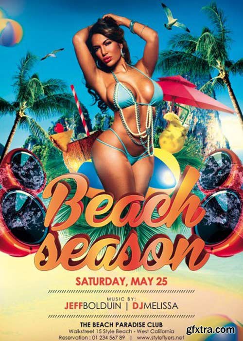 Beach Season V1 PSD Flyer Template