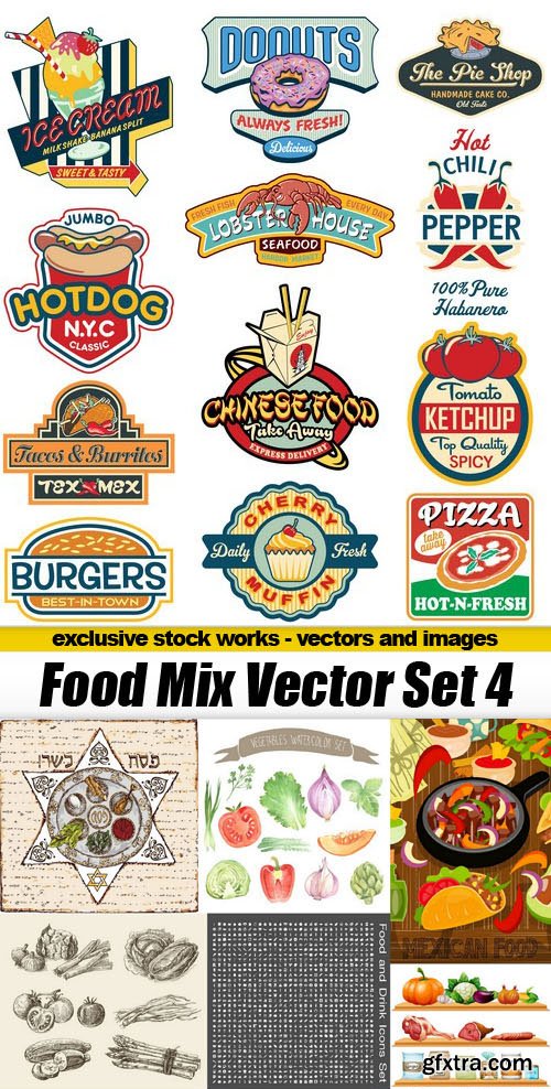 Food Mix Vector Set 4 - 25xEPS
