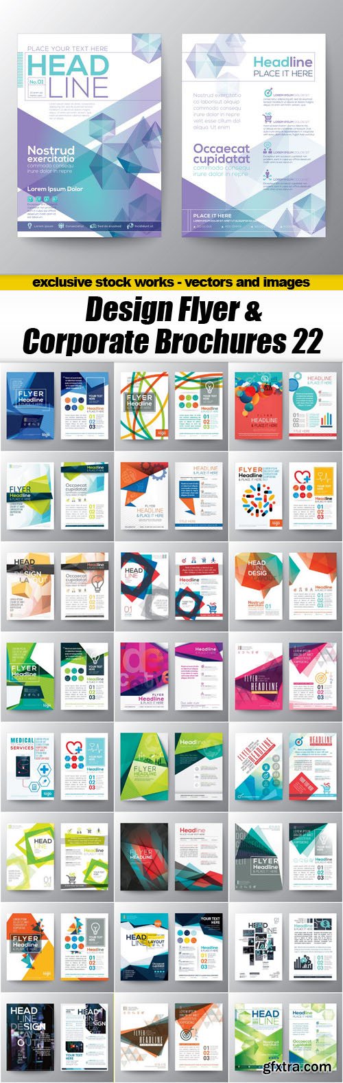 Design Flyer & Corporate Brochures 22 - 25xEPS