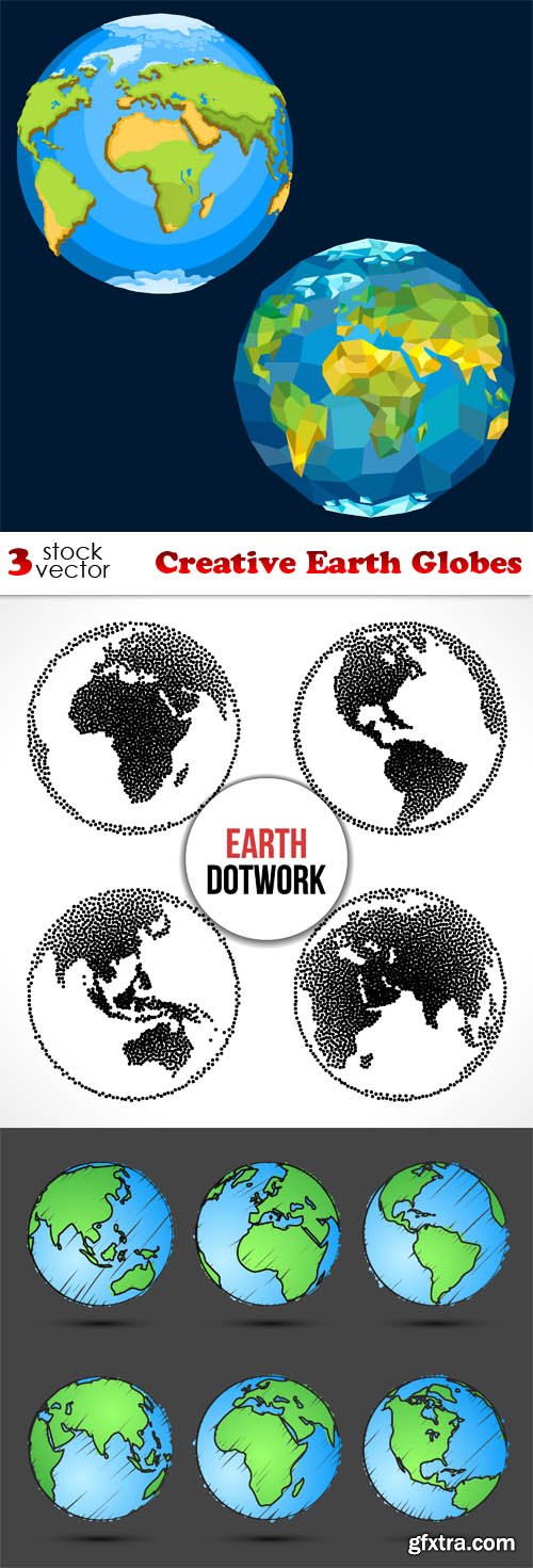 Vectors - Creative Earth Globes