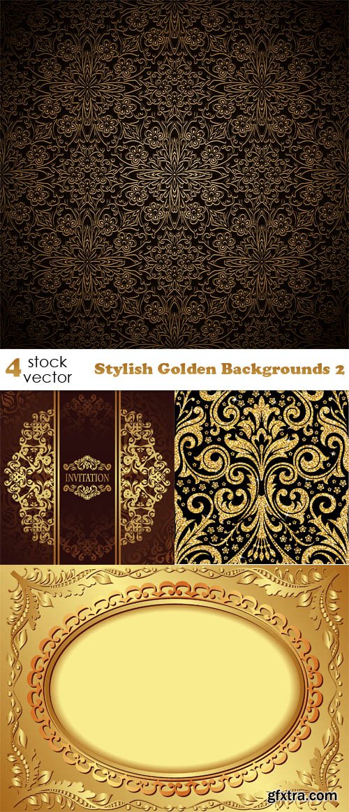 Vectors - Stylish Golden Backgrounds 2