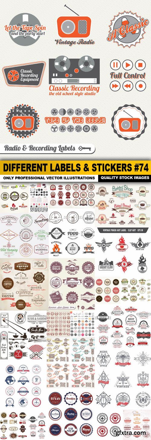 Different Labels & Stickers #74 - 25 Vector