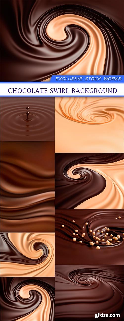 Chocolate Swirl Backgrounds 8xJPG