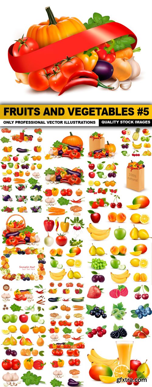 Fruits And Vegetables #5 - 25 Vector
