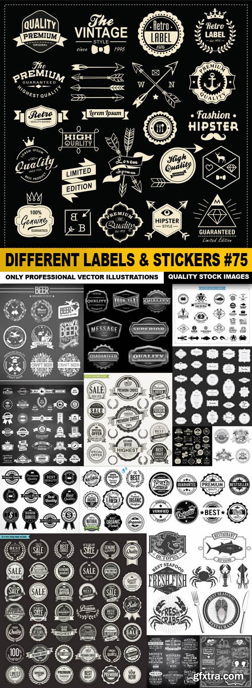 Different Labels & Stickers #75 - 15 Vector