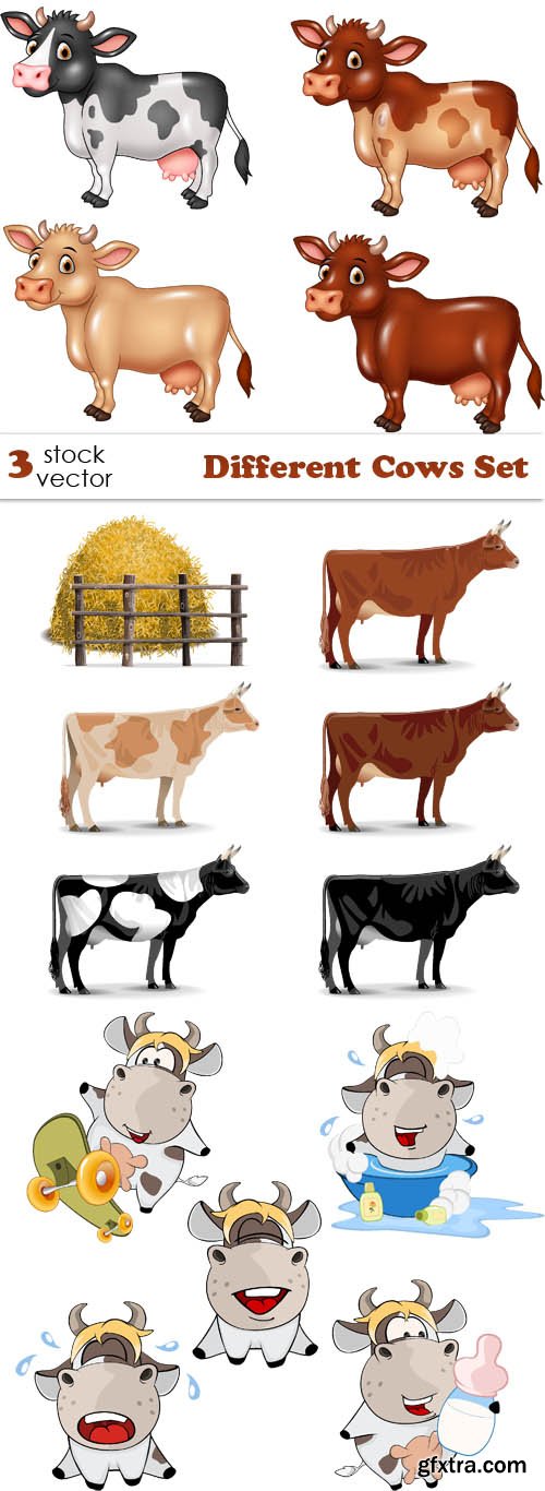 Vectors - Different Cows Set