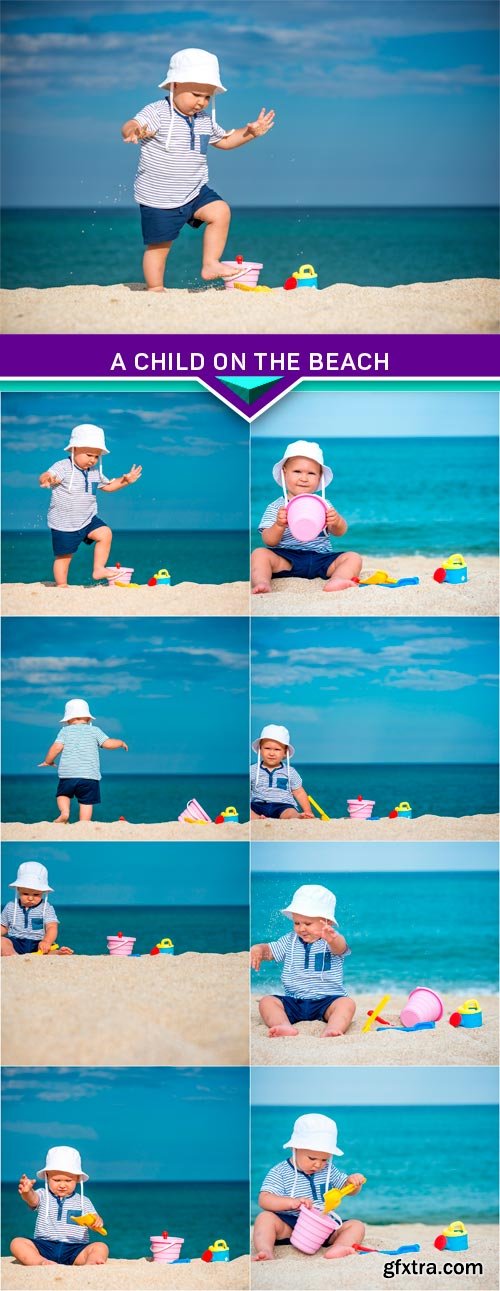 A child on the beach 8x JPEG