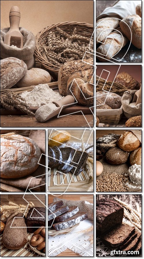 Traditional bread and rolls - Stock photo