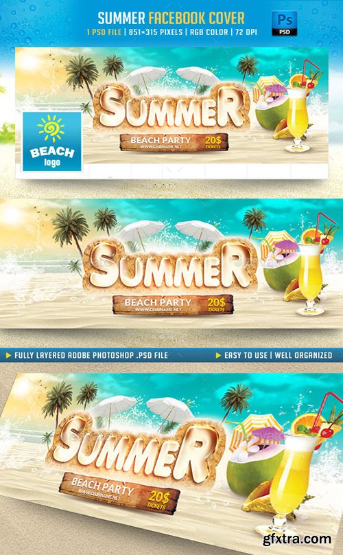 Graphicriver Summer Facebook Cover 11540649