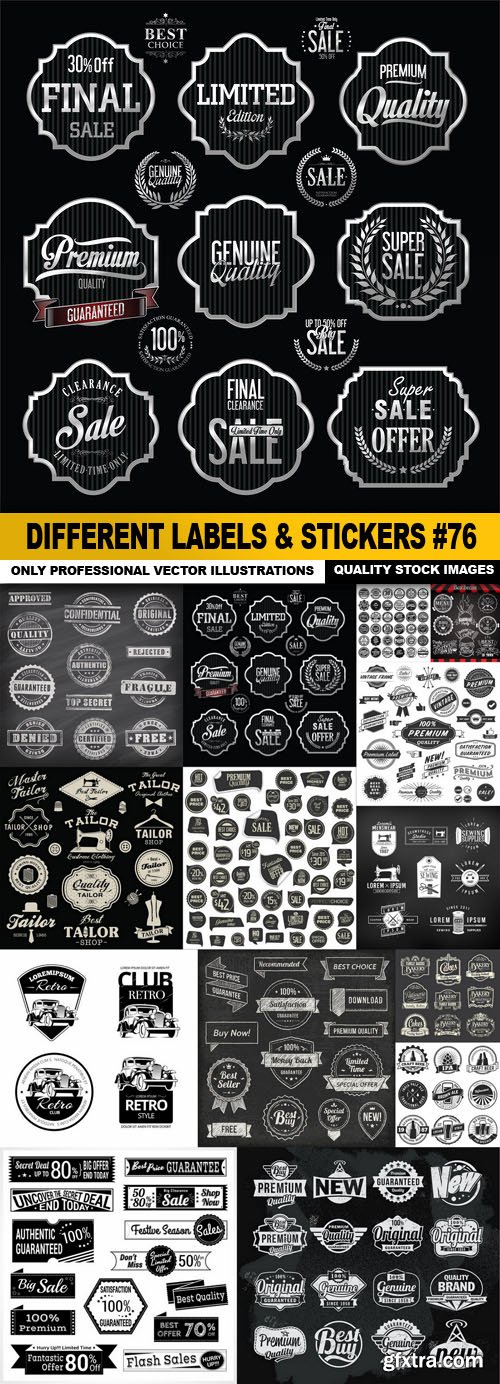 Different Labels & Stickers #76 - 15 Vector