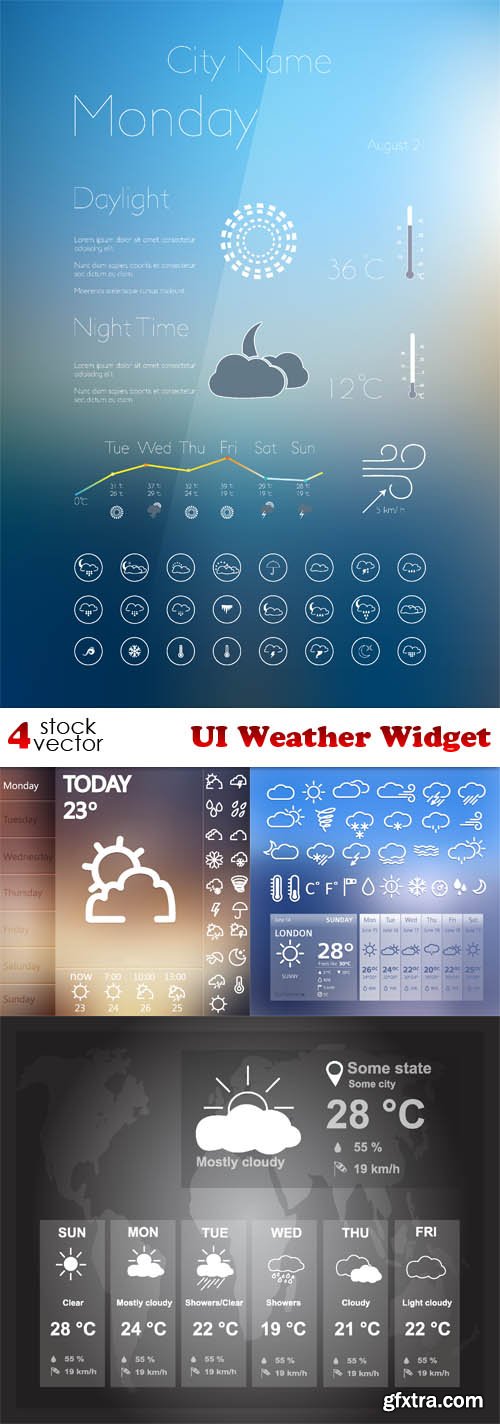 Vectors - UI Weather Widget