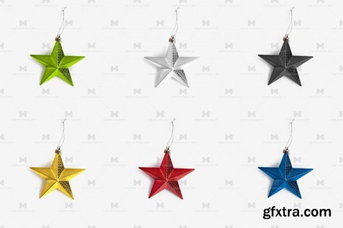 Original Mockup - Christmas Colorful Stars Isolate 02